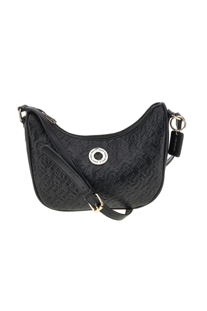 Borsa a spalla nero con tracolla regolabile Cotton belt 19,012,B015 [NERO]