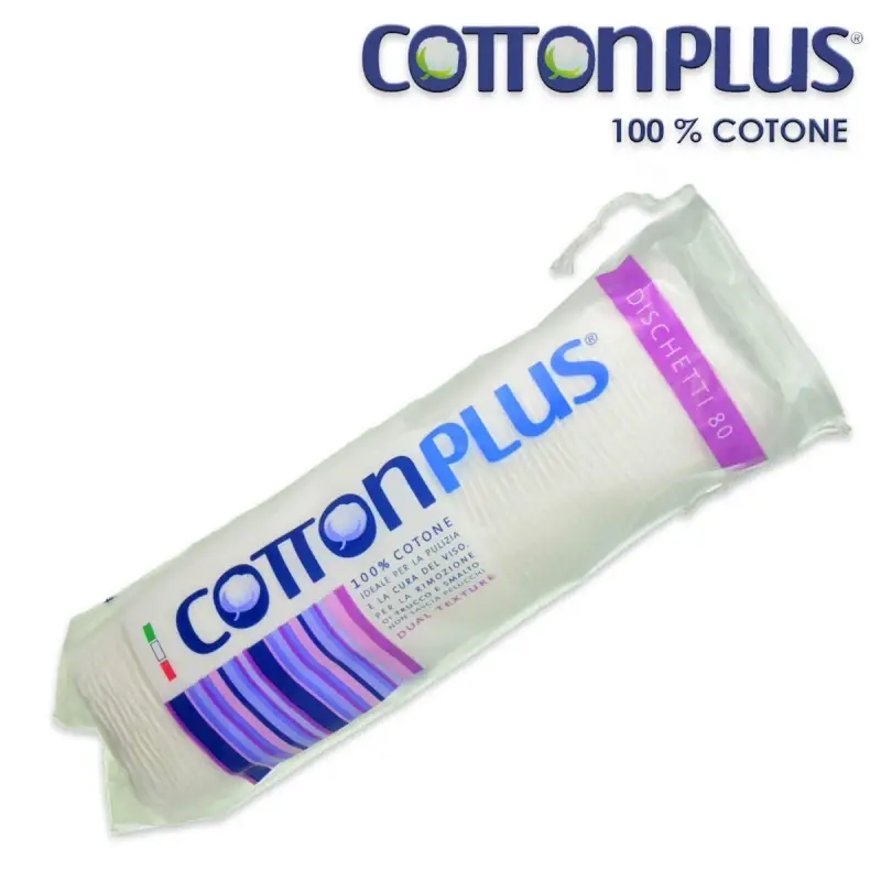 Cotton plus 80 dischetti in 100% cotone idrofilo
