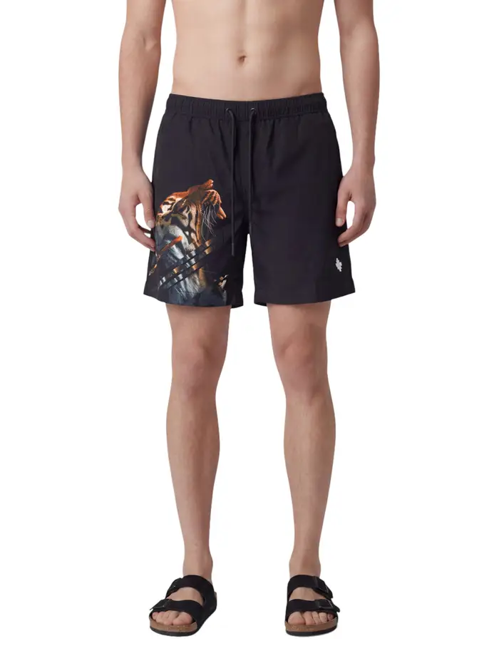 shorts mare county of milan animals da uomo - nero