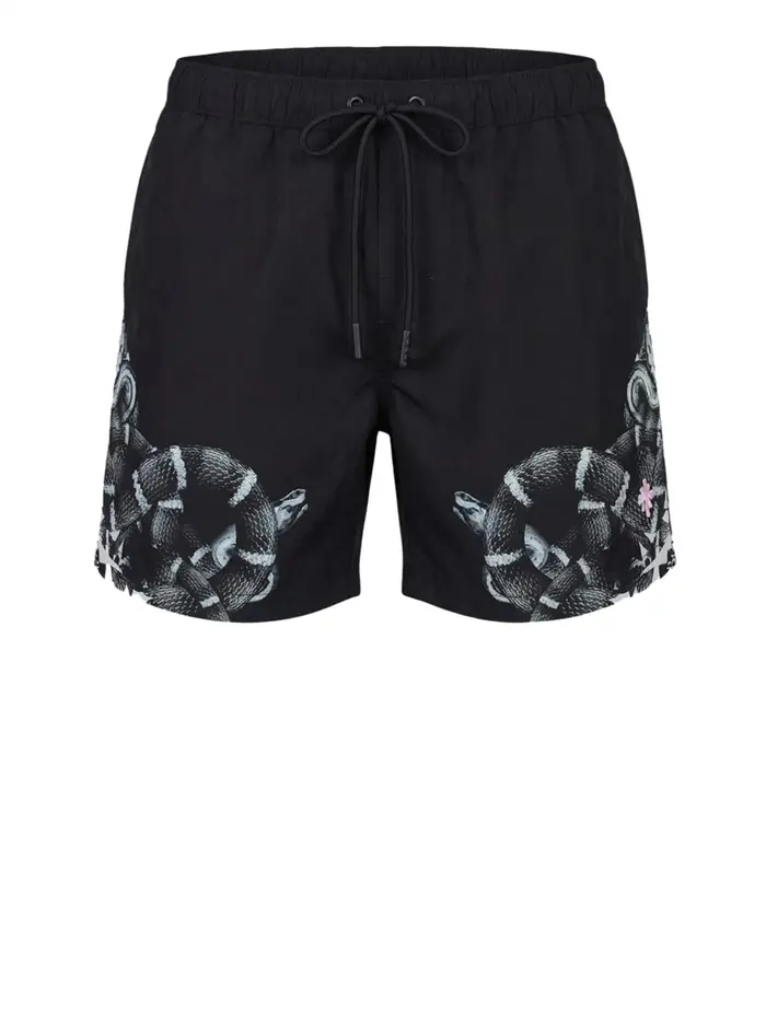 shorts mare county of milan snakes da uomo - nero