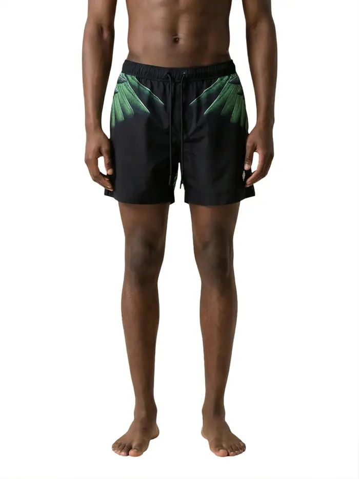 shorts mare county of milan wings da uomo - nero
