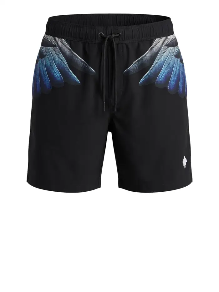 shorts mare county of milan wings da uomo - nero