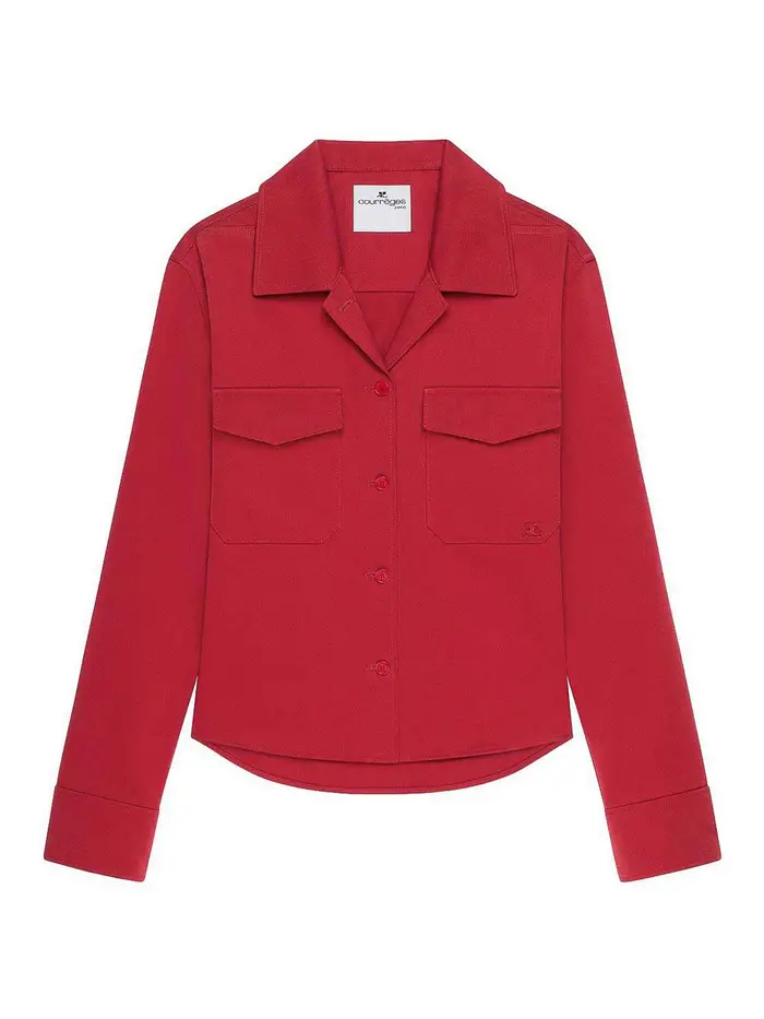 Courreges Camicia di cotone Rosso