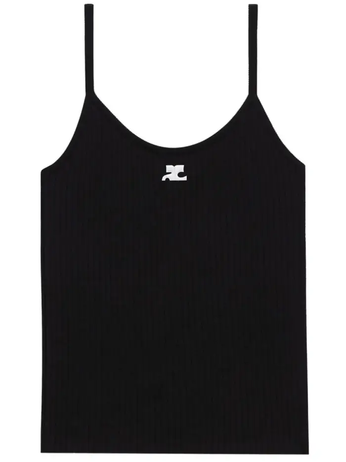 CANOTTA IN MAGLIA A COSTINE RIEDITION NERO