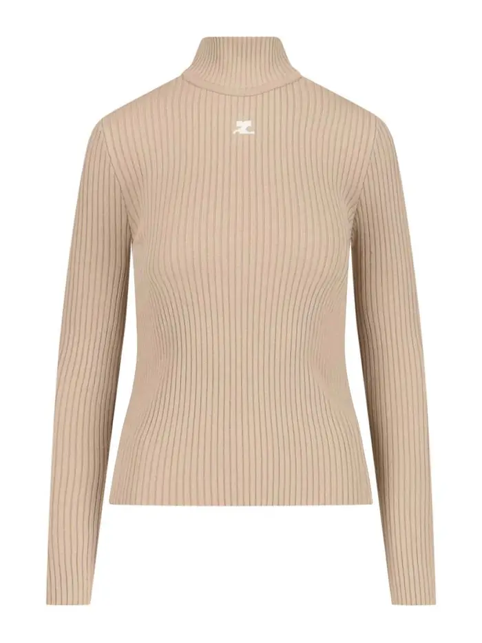 Courreges Dolcevita Logo Beige