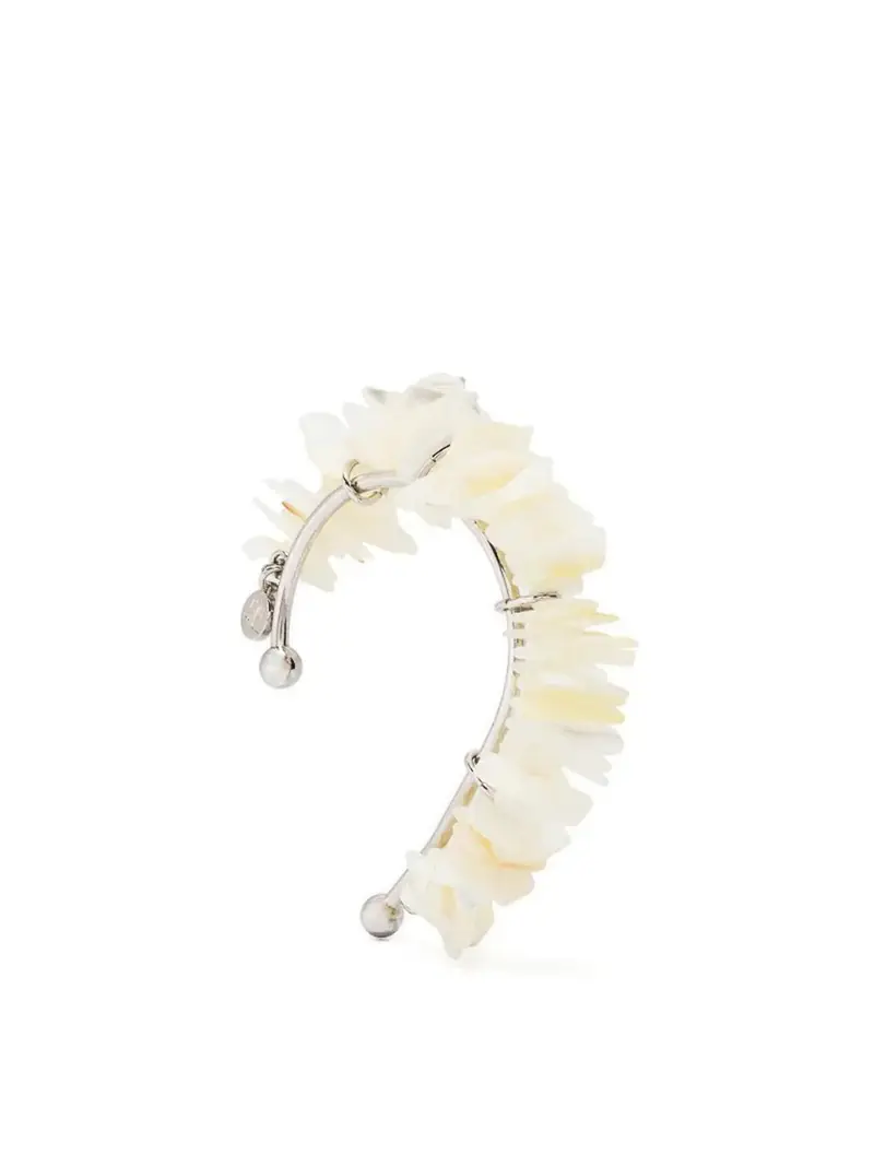 Courreges Earcuff di perle di corallo Rosso Chiaro