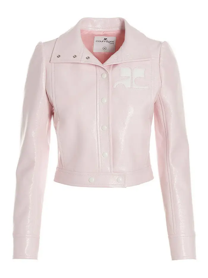 Courreges giacca in vinile Color Carne E Neutri