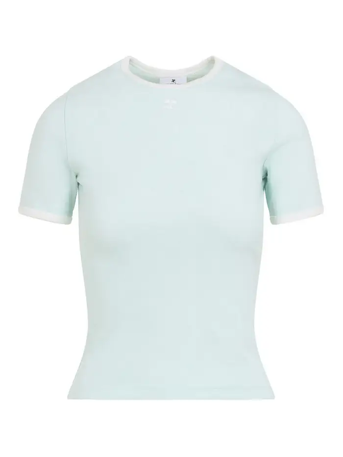 Courreges Maglietta firmata Verde Chiaro