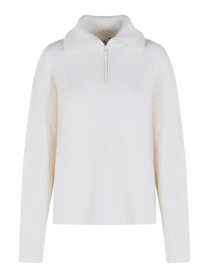 Courreges Maglione in lana merino bianca Bianco