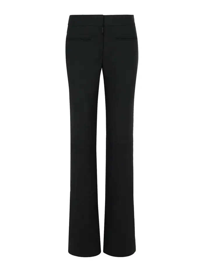 Courreges Pantaloni di miscela di lana nera Nero