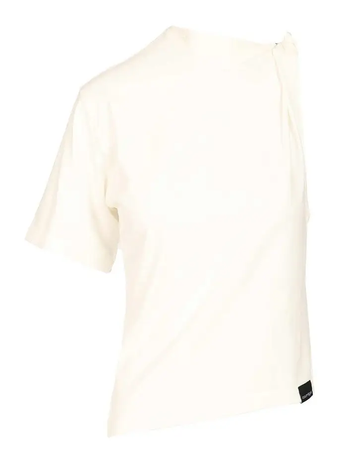 Courreges T-shirt asimmetrica Bianco