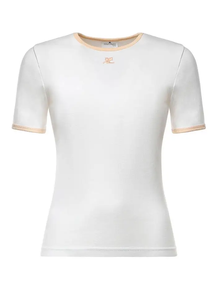 Courreges T-shirt esclusiva in cotone Bianco