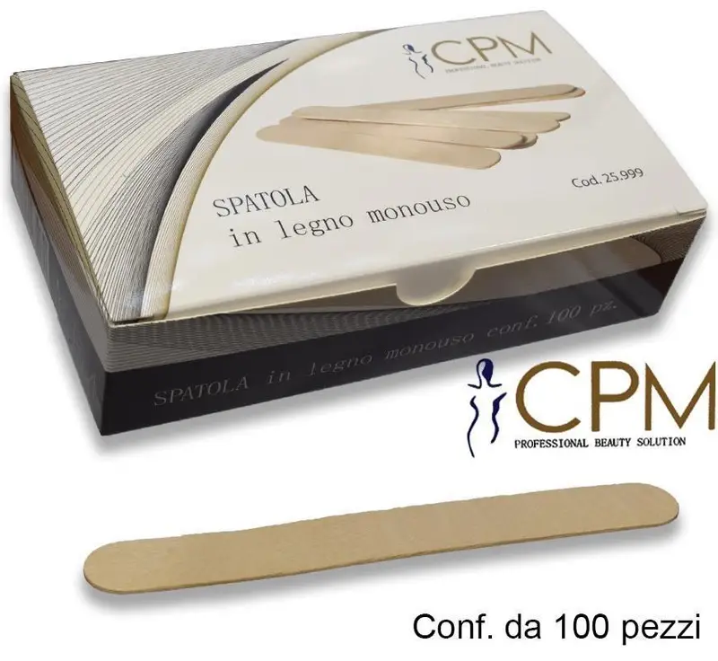 Cpm Spatola in legno confezione da 100 pezzi