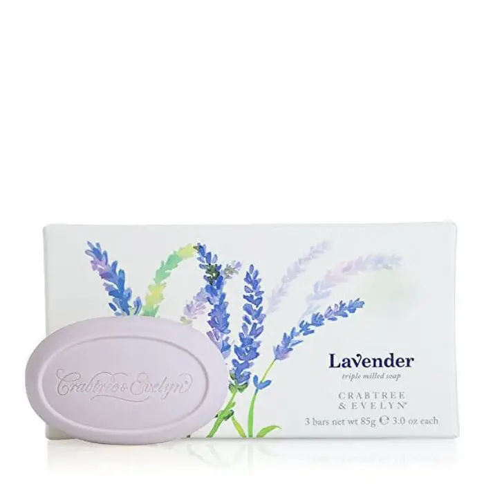 Crabtree & evelyn Set Trio lavanda idratante saponetta 3 pezzi 85 g