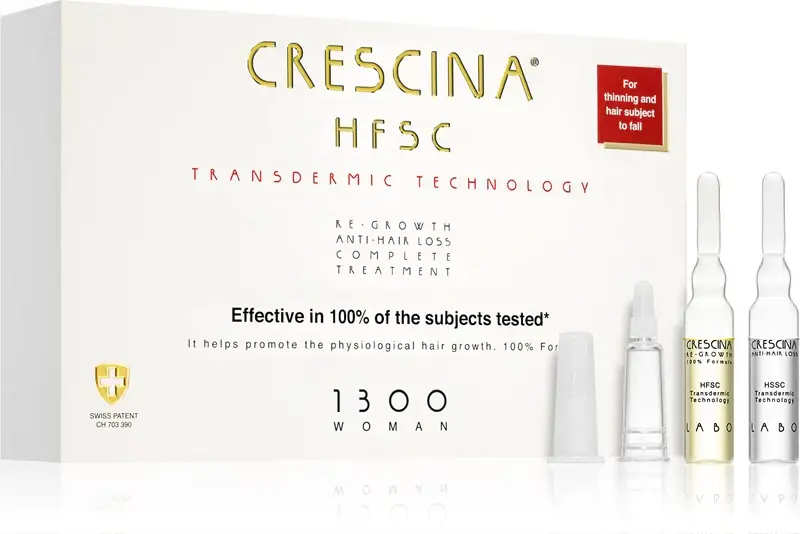 Crescina Transdermic 1300 Re-Growth and Anti-Hair Loss Trattamento per la crescita contro la perdita dei capelli da donna 20× 3,5 ml