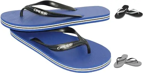 CRESSI Bahamas Flip Flops Ciabatte Infradito per Spiaggia e Piscina, Adulto e Bambino, Blu (Azzurro)