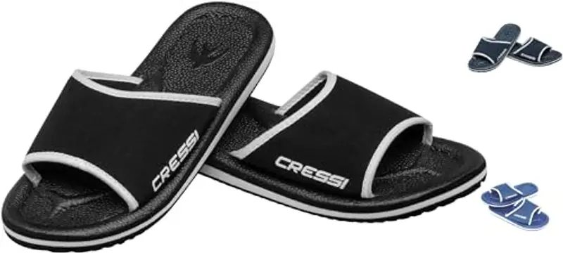 CRESSI Lipari, Ciabatta Per Spiaggia E Piscina Unisex Adulto, Nero Grigio, 36 EU