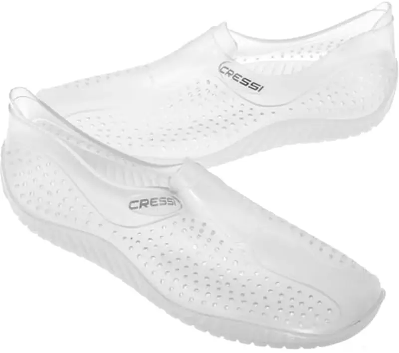 CRESSI Water Shoes, Scarpette Sportive Uso Acquatico/Mare/Spiaggia Adulti, Ragazzi e Bambini, Trasparente, 38 EU