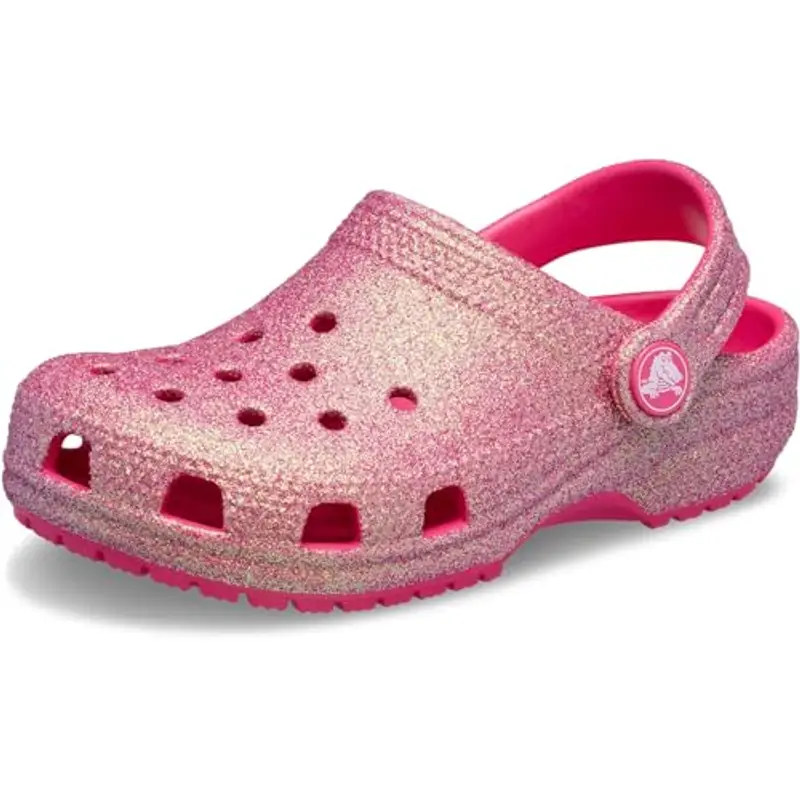Crocs Classic Iridescent Glitter Cgt, Zoccoli Unisex - Bambini e Ragazzi, Dragon Fruit, 20/21 EU