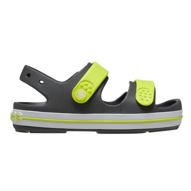 Crocs Crocband Cruiser Sandal T, Sandali Unisex - Bambini e Ragazzi, Slate Grey Acidity, 25/26 EU
