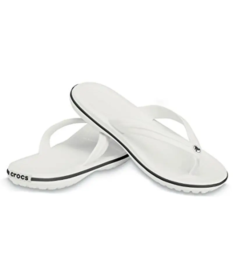 Crocs Crocband Flip, Infradito Unisex - Adulto, Bianco, 46/47 EU