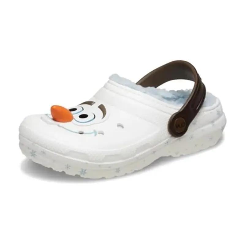 Crocs Frozen Olaf Lined Classic Clog K, Zoccoli Unisex - Bambini e Ragazzi, Multicolore, 33/34 EU