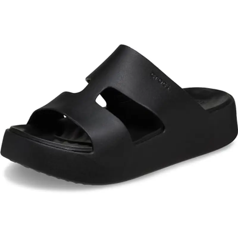 Crocs Getaway Platform H-Strap, Sandali Donna, Nero, 39/40 EU