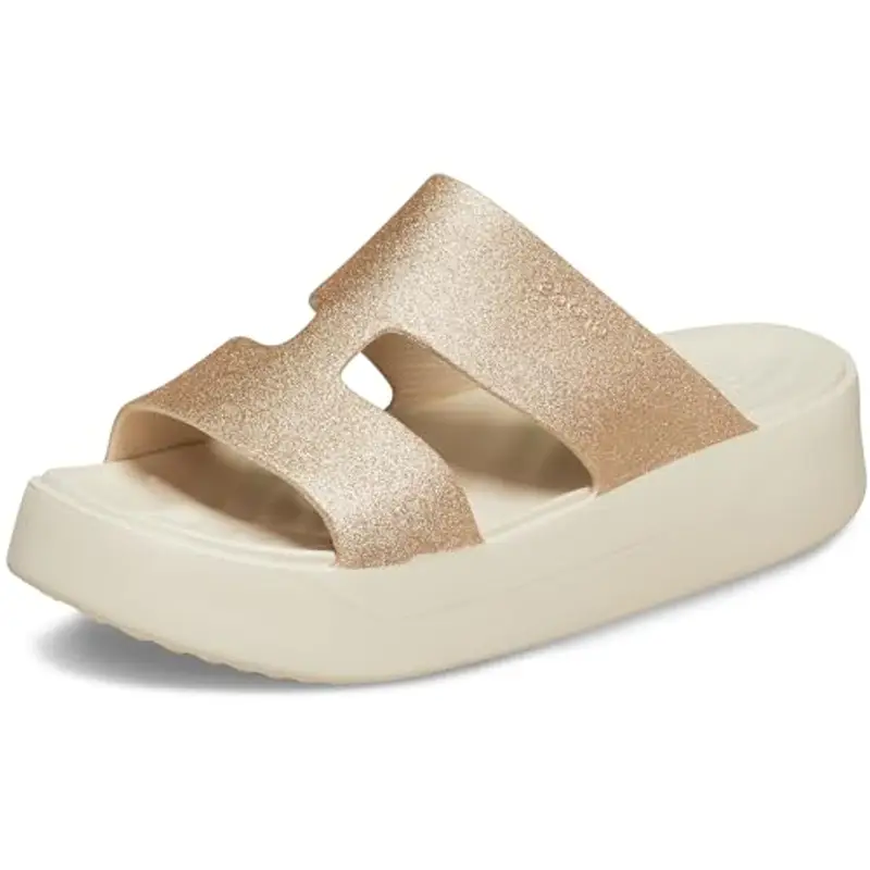 Crocs Getaway Platform H-Strap, Sandali Donna, Stucco, 39/40 EU