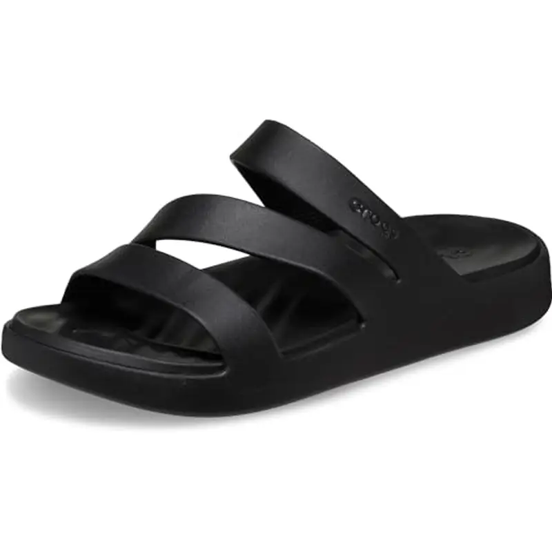 Crocs Getaway Strappy, Sandali Donna, Nero, 39/40 EU