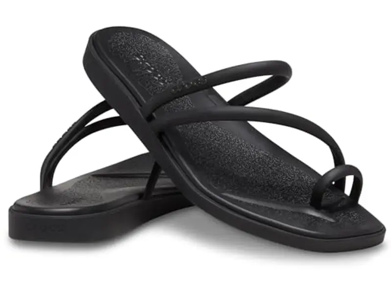 Crocs Miami Toe Loop Sandal, Sandali Donna, Nero, 36/37 EU