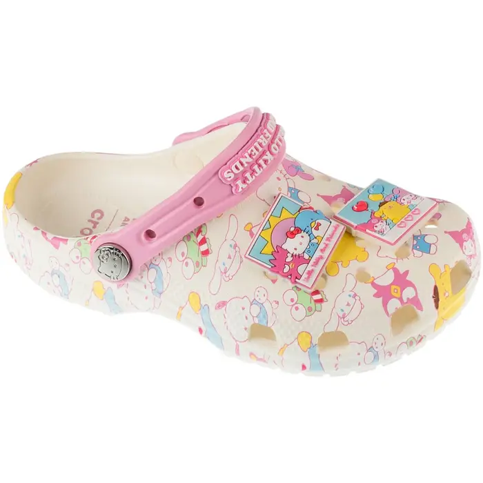 Pantofole bambini Crocs Classic Hello Kitty Clog K Bianco