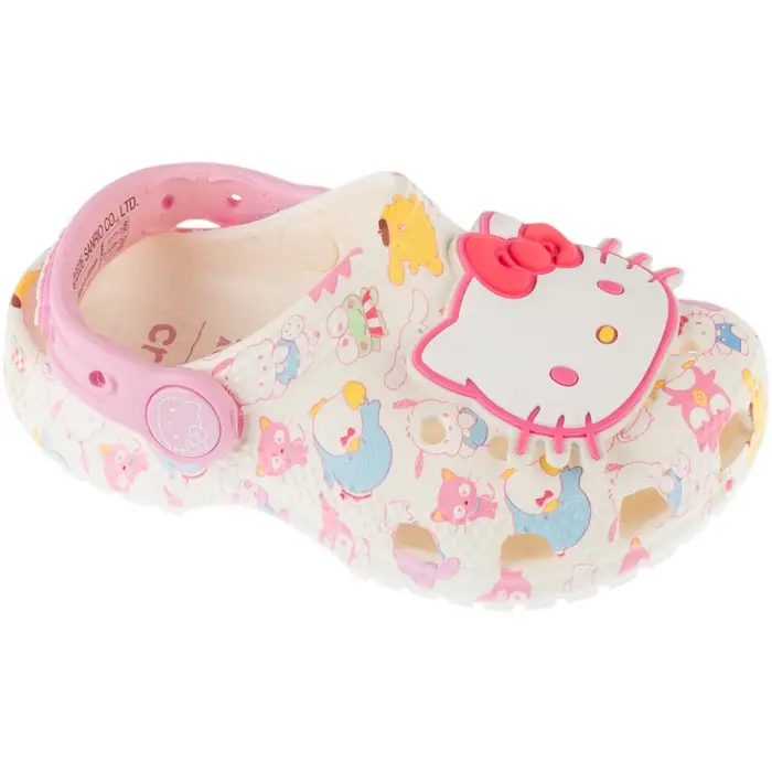 Pantofole bambini Crocs Classic Hello Kitty Clog T Bianco