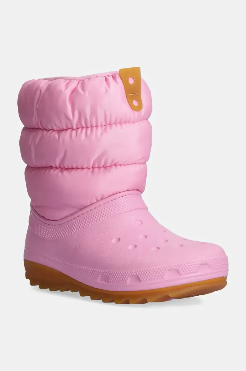 Crocs stivali da neve bambini CLASSIC NEO PUFF BOOT colore rosa 207684.G
