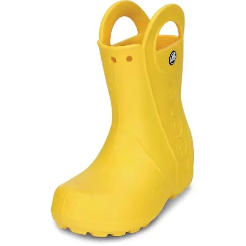 Crocs Unisex Bambino Handle It Rain Boot Kids Stivale, Yellow, 22/23 EU