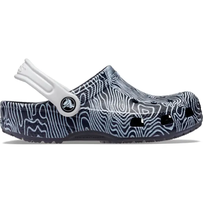 Zoccoli per bambini Crocs Classic Topographic Bleu