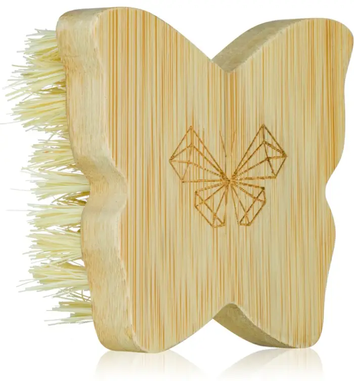 Crystallove Bamboo Butterfly Agave Body Brush Travel per massaggi per il corpo