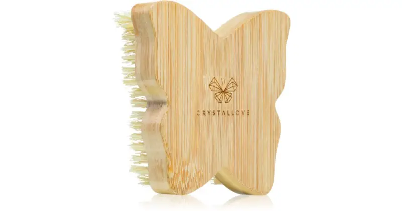 Crystallove Bamboo Butterfly Agave spazzola per massaggi per il corpo