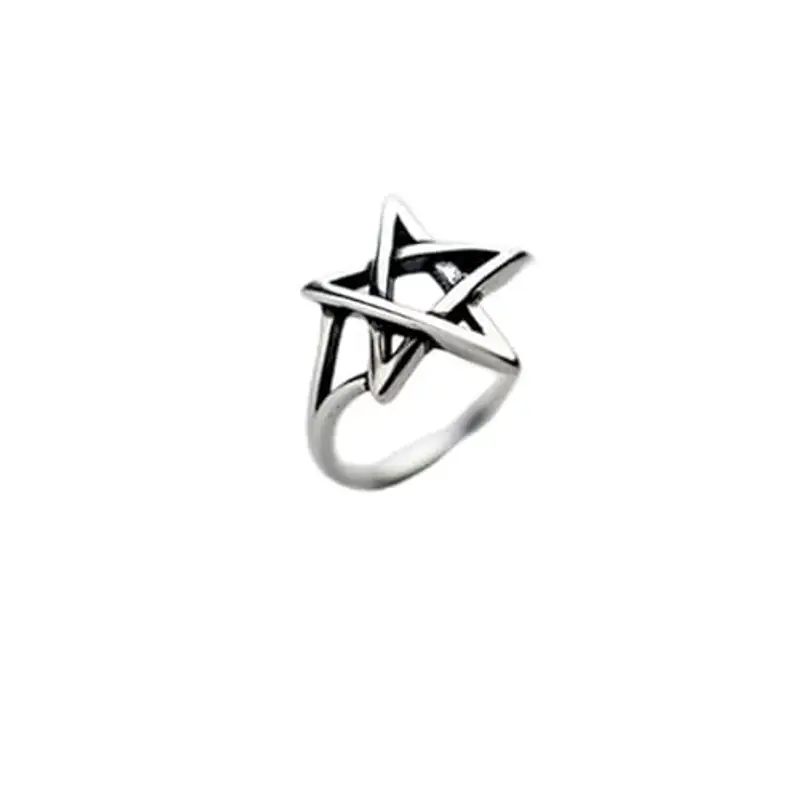 CTEKU Tendenze Popolari Bella gioielleria Minimalista Anello in Acciaio Inossidabile per Le Donne Gotico Star ring-Q0273