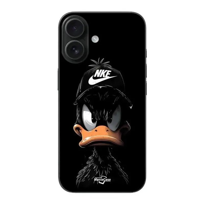 Nike Custodia - - Iphone 16 - Nero - Morbida - Motivo Donald