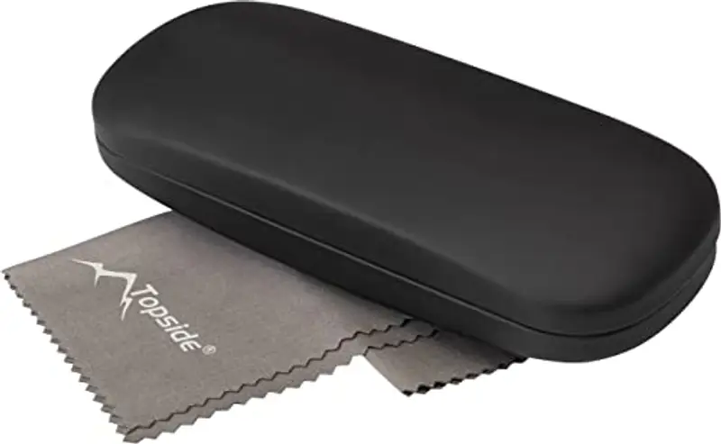 TOPSIDE Custodia occhiali rigida per occhiali incluso morbido panno in microfibra