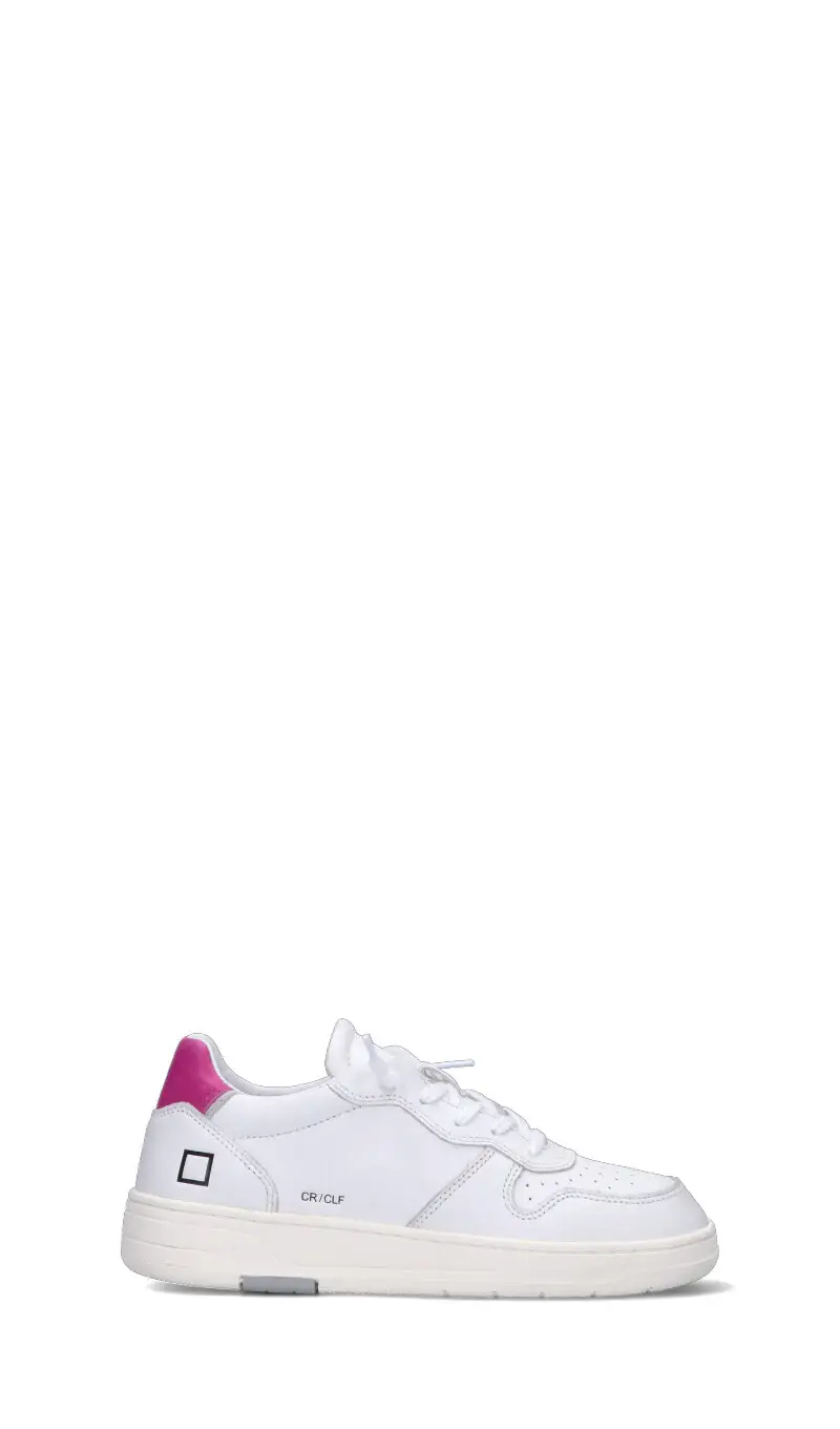 D.A.T.E COURT CALF Sneaker donna bianca/fucsia in pelle Vario