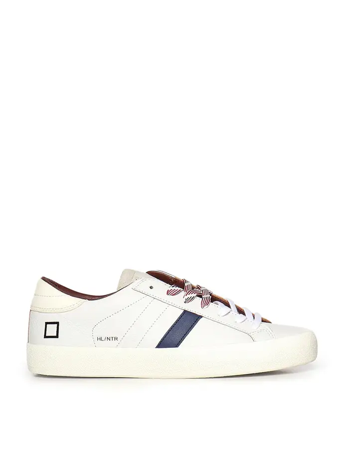 D A T E Sneaker bassa Hill in pelle Bianco