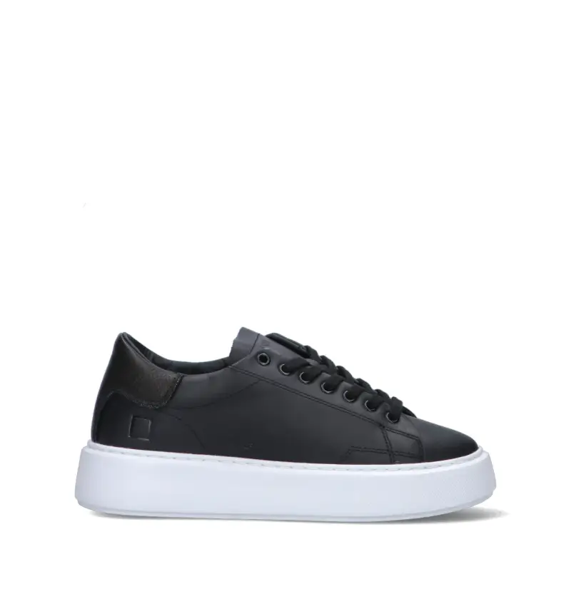 D A T E Sneaker donna nera in pelle Vario