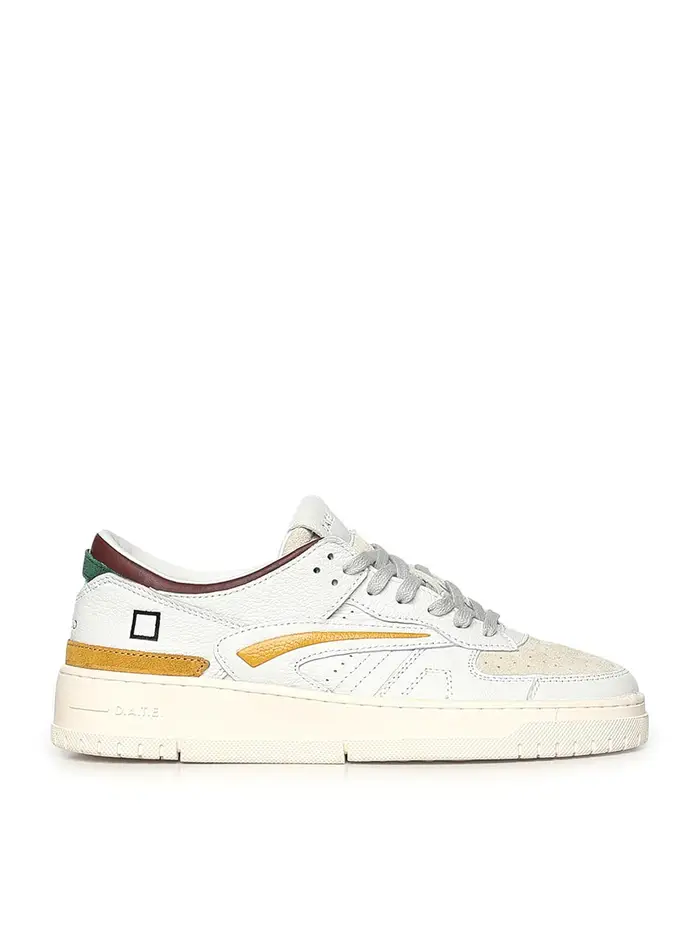 D A T E Sneaker Torneo in pelle e camoscio Bianco
