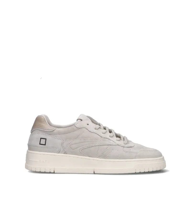 D A T E Sneaker uomo beige in suede Vario