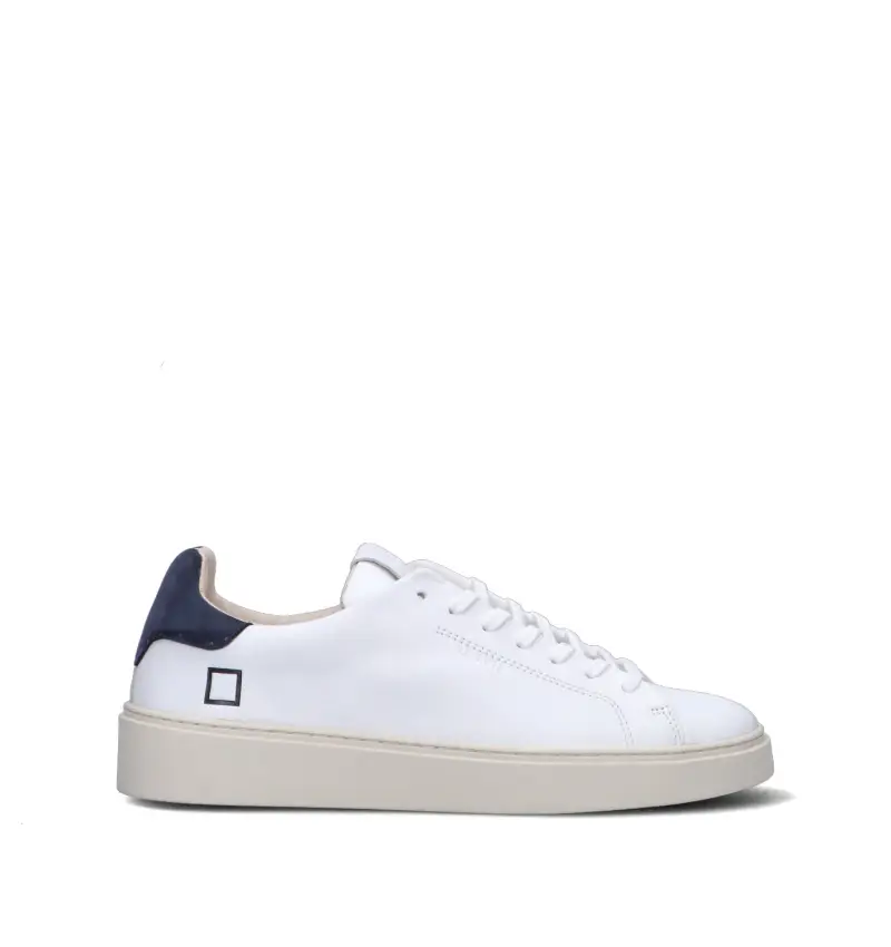 D A T E Sneaker uomo bianca/blu in pelle Vario