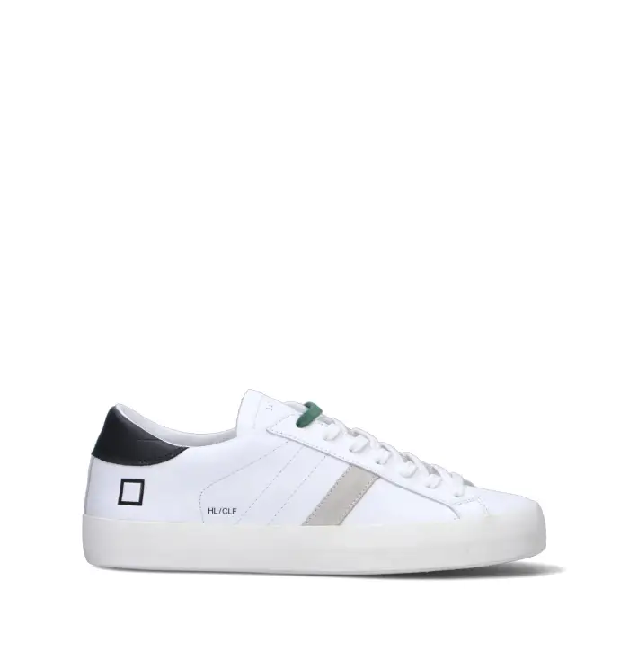 D A T E Sneaker uomo bianca/nera in pelle Vario