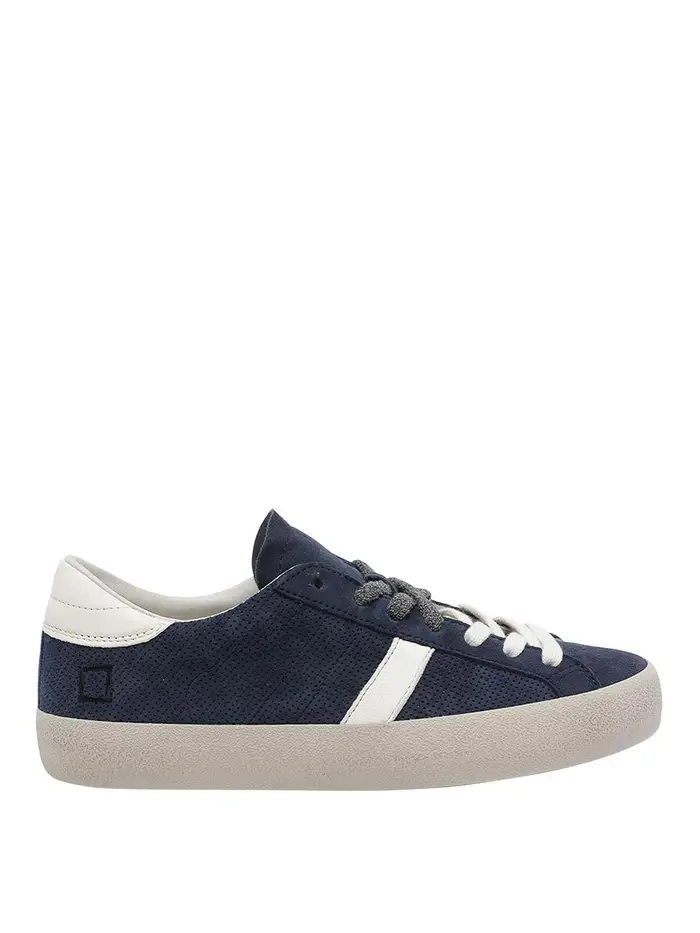 D A T E Sneakers basse in pelle scamosciata Hill Blu