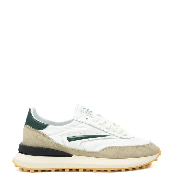 D a t e sneakers da uomo athleta in vera pelle e suede bianco verde