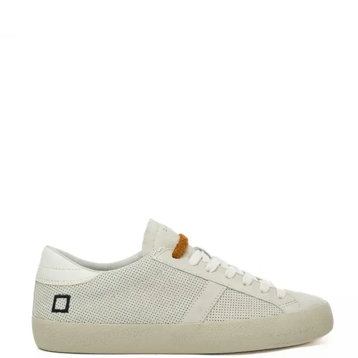 sneakers da uomo hill low in vera pelle con inserti a contrasto colore avorio